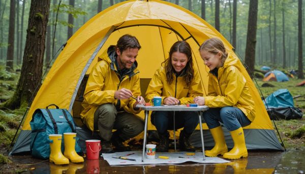 Comment occuper les enfants en camping sous la pluie